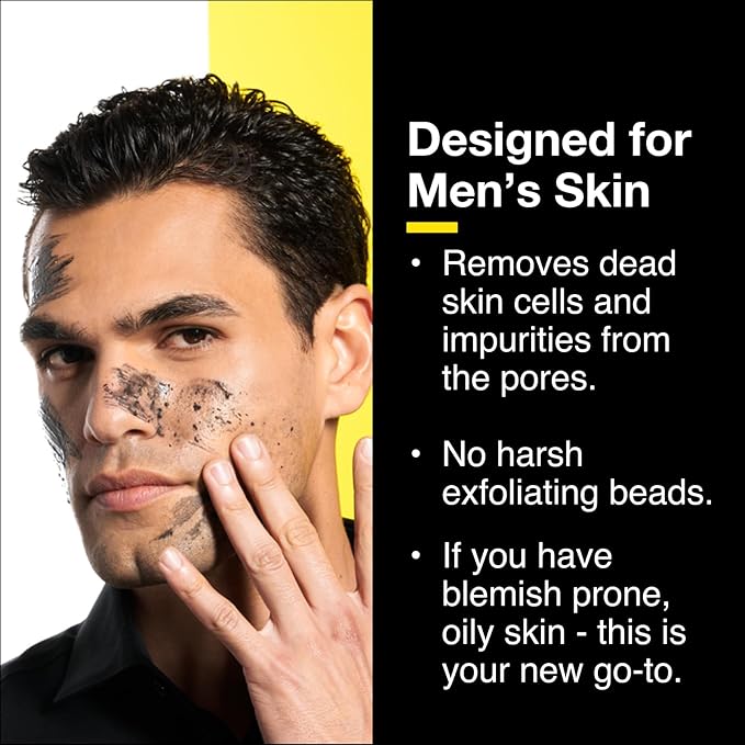 Lumin - Charcoal Scrub Deep Detox for Men - Face Cleanser for Men, Pre Shave Scrub, A Charcoal Face Exfoliator That Refreshes & Rejuvenates The Skin, Suitable for all skin types, 30ml, 2-Pack