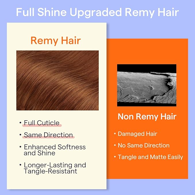 Full Shine 22 Inch Clip in Hair Extensions Real Human Hair Copper Invisible Clip in Extensions for Long Hair Straight Real Copper Hair Extensions 7 Pcs 120 G