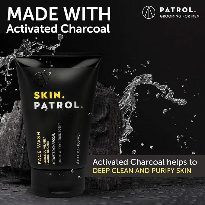 Skin Patrol Activated Charcoal Face Wash - Sulfate-Free, Paraben-Free