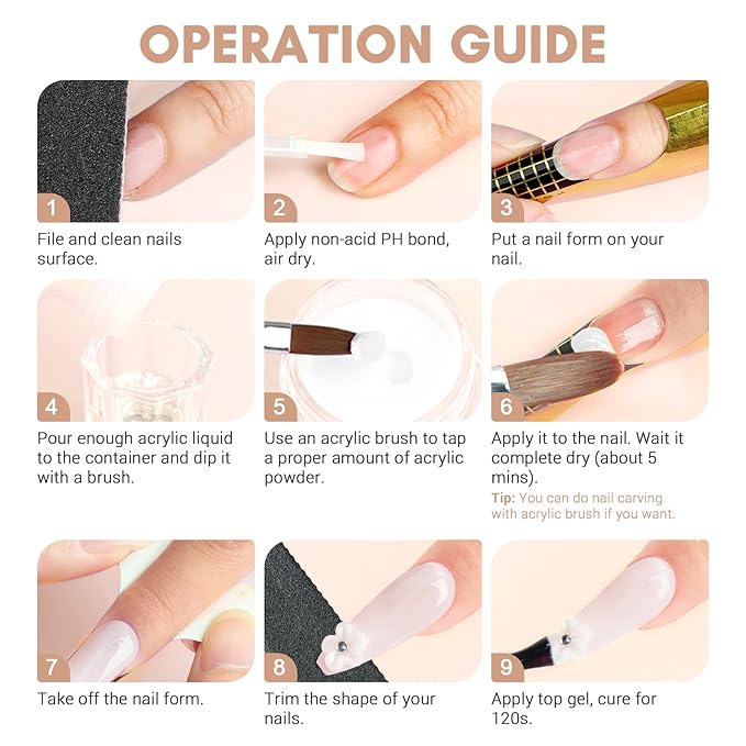 SAVILAND Acrylic Nail Kit with Drill: Starter Nails Kit Acrylic Set with Everything for Beginners Professional Nail Acrylic Kit with U V Light Acrylic Nail Kit for Beginners DIY Home Salon Women