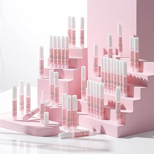 Makartt 40Pcs Nail Glues Bulk for Acrylic Nails with Coffin Nails Tips Bundle, Super False Nail Adhesive Glue for Nail Repair, 500pcs Clear Full Cover Press on Nails Long Ballerina Nails 10 Sizes