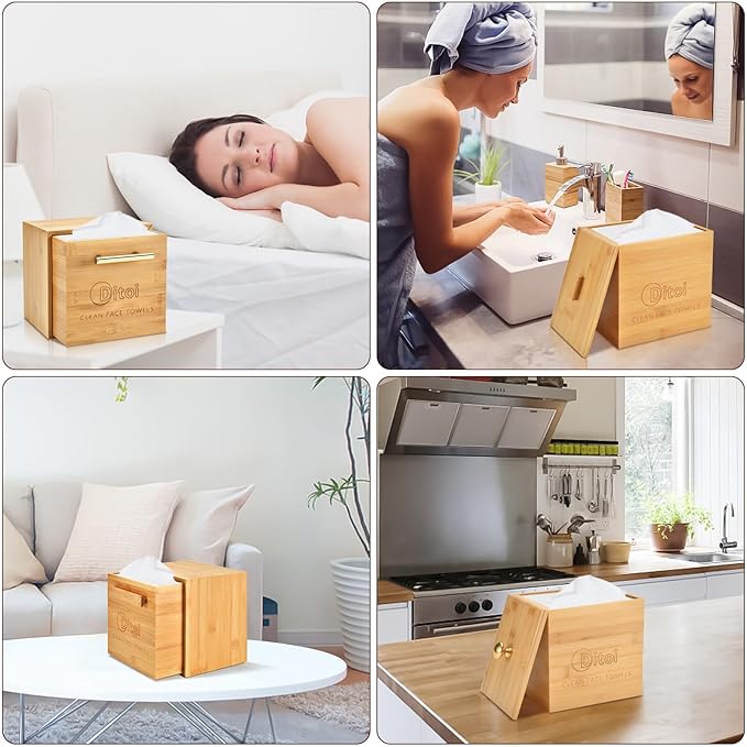 Face Towels, Disposable Face Towel, Storage Box with Drawer, Soft Face Towels XL, Makeup Remover Wet Dry Cloths for All Skin