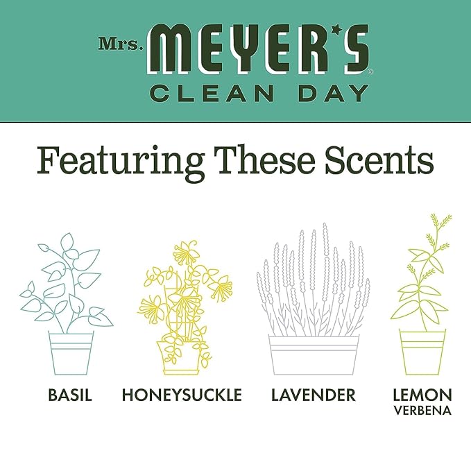 Mrs. Meyer's Basil + Lavender Liquid Hand Soap Variety Pack, 12.5 oz.