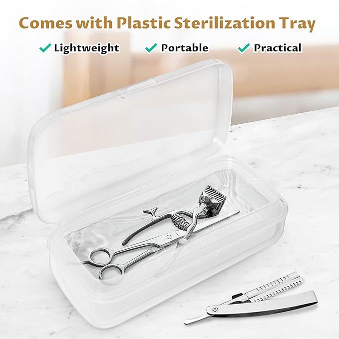 High Temperature Metal Tool Cleaning Box, 2L Dry Heat Cabinet Beauty Hair Nail Metal Tool Cleaning for Manicure Pedicure Barber, with 0-60 Min Timer & 50-220℃ Temp Settings, Plastic Sterilization Tray
