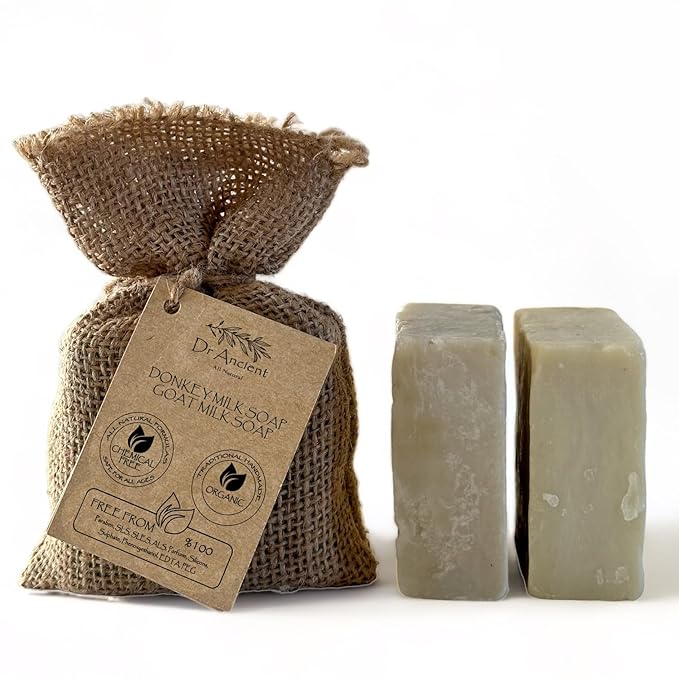 Donkey Milk Soap + Goat Milk Soap Organic Natural Traditional Handmade Antique - Absolutely No Chemicals!