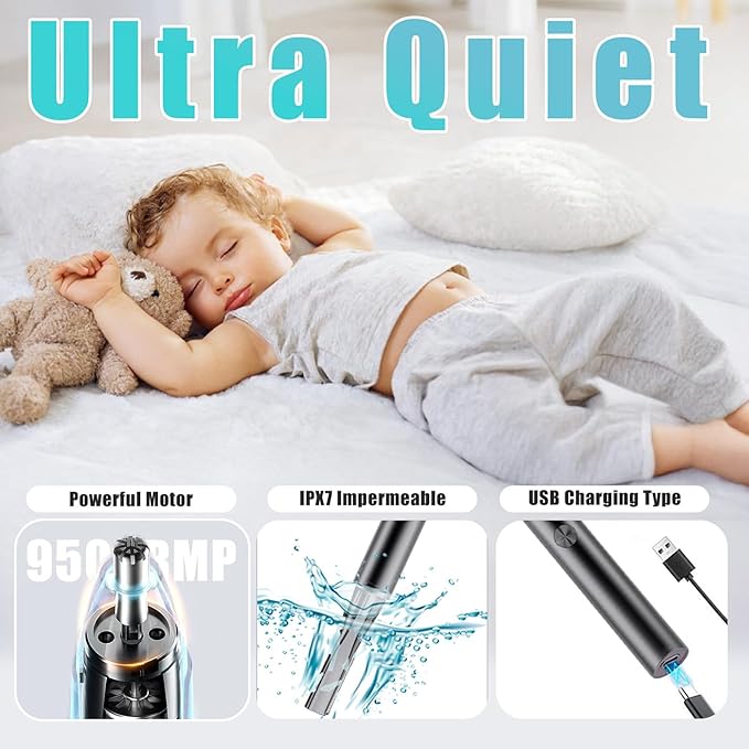 Nose & Eyebrow Trimmer,Eyebrow Trimmer Kit, Eyebrow Grooming Set,Eyebrow Grooming Scissors, Electric Eyebrow Razor, 9 in 1 Eyebrow Scissors, Tweezer, Eyebrow Razor, Shaping Scissors & Brush