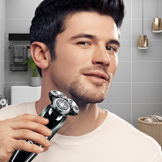 9 Pack SH90 Replacement Head Compatible with Philips Norelco Series 9000(S9xxx) /8000(S8xxx) ， Upgraded SH90 Compatibility Double blades for norelco 9000 replacement heads