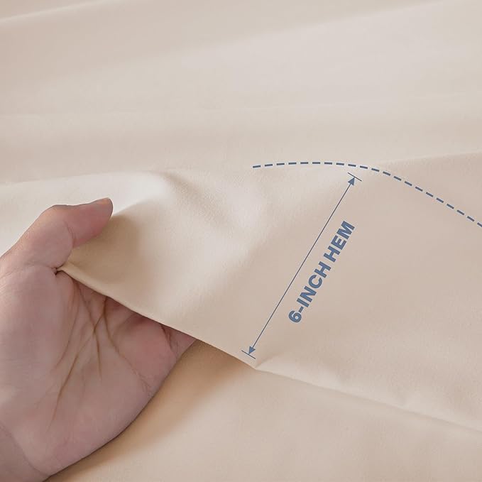 Lavisun Flat Sheets 2 Pack,Hotel Quality Flat Bed Sheets,Brushed Microfiber Bed Sheets, Bulk Sheets for Massage, Home, Dorm (Beige,Twin)