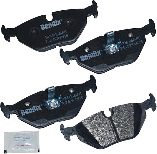 Bendix Priority1 CFM763 Semi-Metallic Rear Brake Pads for Select Models BMW 318i, 318is, 318ti, 320i, 323Ci, 323i, 323is, 323ti, 325Ci, 325i, 325xi, 328i, 328is, Z4, Saab 9-5