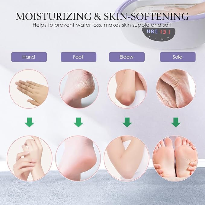 Paraffin Wax Machine for Hand and Feet Treatment - 5000ml Large Capacity Paraffin Wax Warmer with 3.85 lbs Refills, Moisturizing Kit Paraffin Hand Wax Machine - 213pcs Set