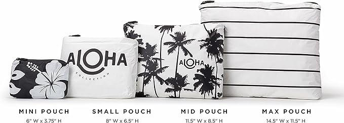 ALOHA Collection Small Pouch | Lightweight, Packable, and Splash-Proof Makeup Pouch | Easy to Clean