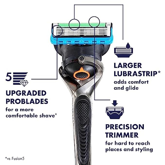 Gillette ProGlide Razor Refills for Men, 8 Razor Blade Refills