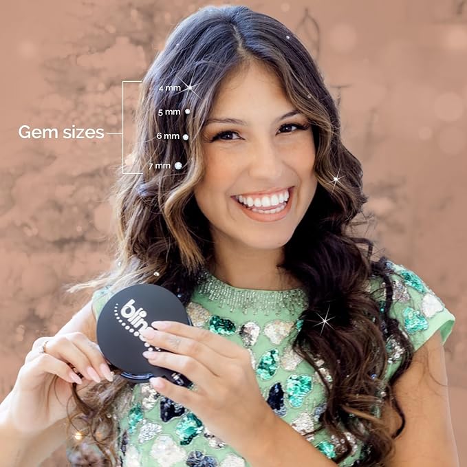 blinger® Starter Kit | Women's Hair Styling Tool + 75 Precision-Cut Glass Crystals | Bling in Seconds! Bedazzling Multi-Faceted Gems | Hair-Safe – Bling In Brush Out