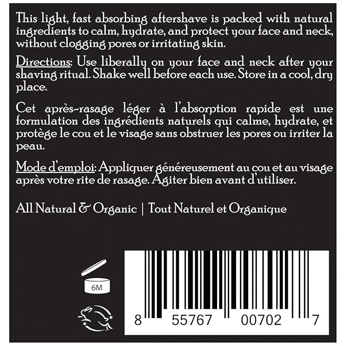 Brickell Men's Instant Relief Aftershave for Men, Natural and Organic Soothing After Shave Balm to Prevent Razor Burn 2 Ounce, Unscented