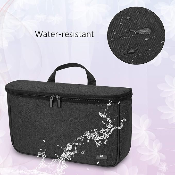 Teamoy Travel Storage Bag Compatible with Dyson Airwrap Styler, Portable Travel Organizer for Airwrap Styler and Attachments, Black