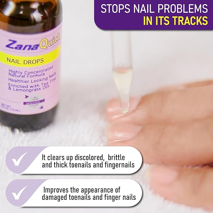 Toenail Treatment Drops - 4 Pack Extra Strength Nail Repair Solution for Toe Nails & Fingernails - Powerful Nail Care Renewal & Recovery Liquid for Thick, Damaged & Discolored Nails Remedy