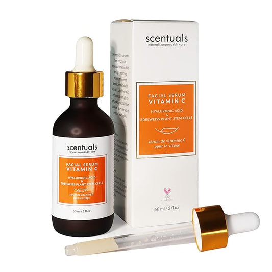 Scentuals Vitamin C Serum for Face, Brightening Serum, Reduce Look of Fine Lines & Wrinkles, Water-Based 2 fl.oz|60 ml