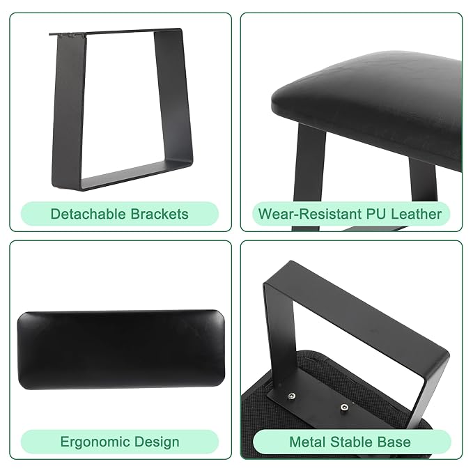 VOCOSTE Arm Rest for Nails Tech, Non-Slip Nail Arm Rest, Manicure Hand Rest with Detachable Brackets, Hand Rest for Nails Tech, Nail Hand Rest, Black