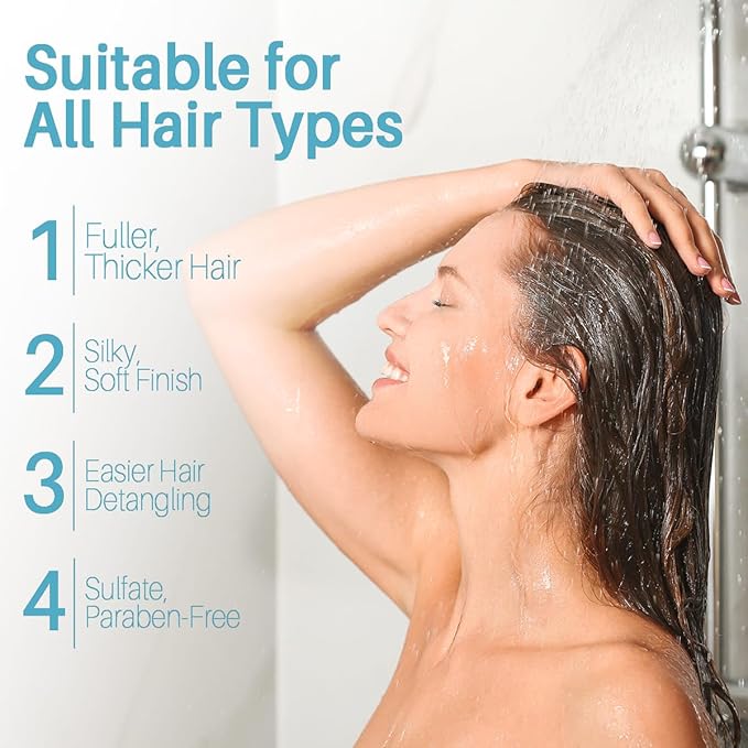 Amino Acid Shampoo, Sulfate Free Amino Acid Shampoo Enriched with Rosemary Extract & Jojoba Oil for Dry and Damaged Hair | Keratin Shampoo with Amino Acids Protein Shampoo for Strength - 16 fl oz