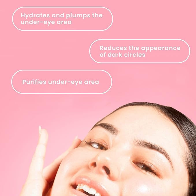 BLAQ Award Winning Bright Eyes Patches for Dark Circles and Puffiness, with Red Algae, Hyaluronic Acid and Activated Charcoal. Vegan and Cruelty-Free, 30-Pack.