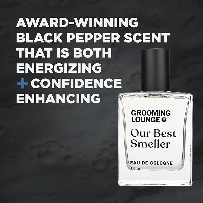 Grooming Lounge Best Smelling Kit, All Natural Body Wash and Gel, Signature Cologne, Invigorating Black Pepper Scent, Gift Set, Value Kit…