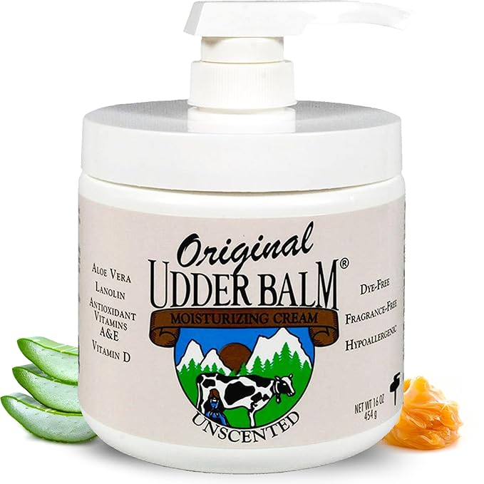 Unscented Original Udder Balm Body Moisturizing with pump