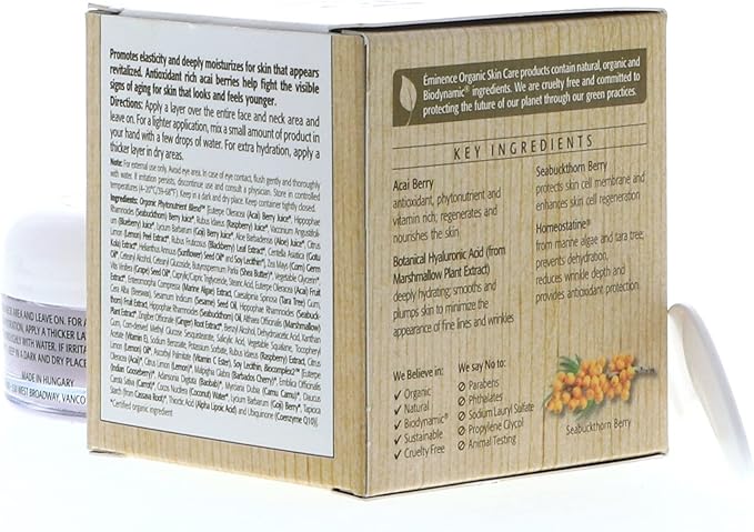 Eminence Organic Skincare Firm Skin Acai Moisturizer with Hyaluronic Acid, 2 Fluid Ounce by Eminence Organic Skin Care