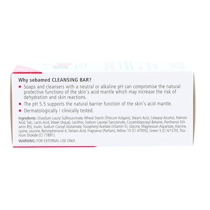 Sebamed Soap-free Cleansing Bar For Sensitive Skin, 3.5 Ounce box