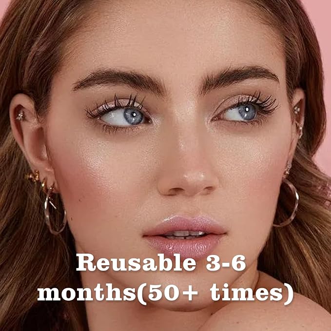 Elara Craft Magnetic Eyelashes,Magnetic Eyelashes with Applicator,2025 New Magnet Lashes Natural Look,Reusable Soft Lashes Kit No Glue Needed(02+03+06)