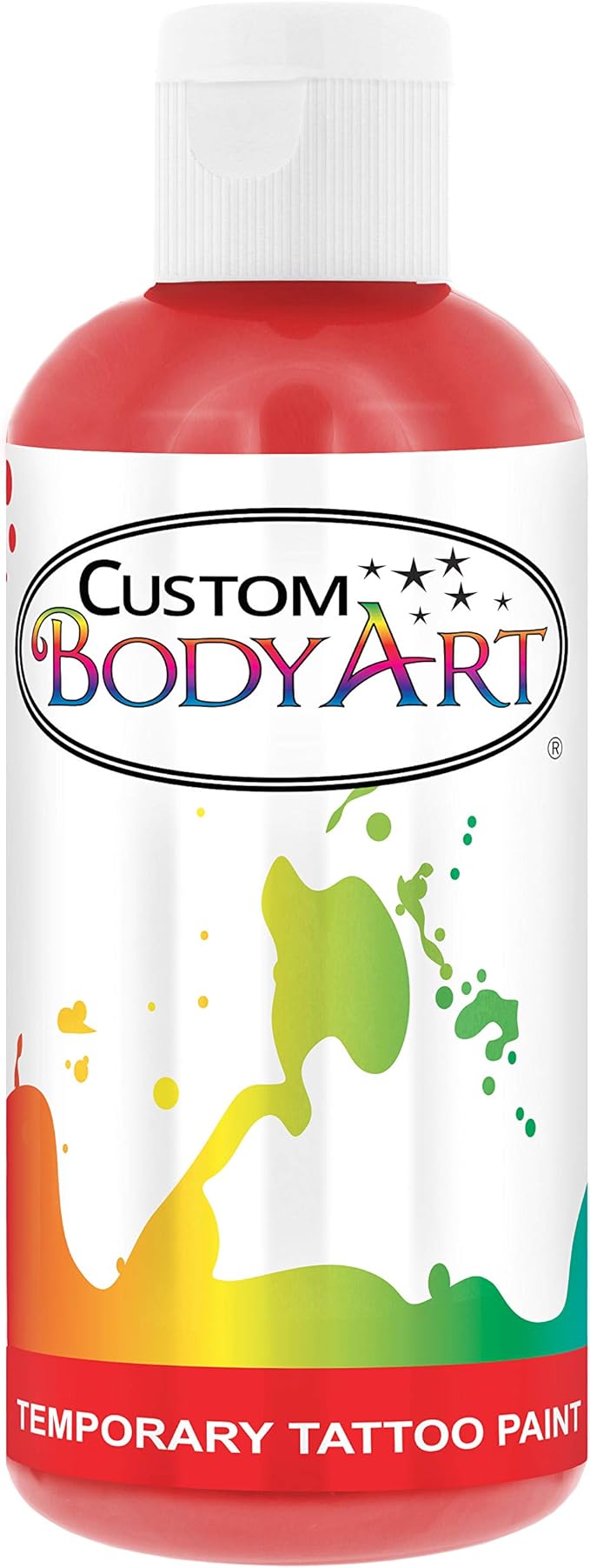 8-Ounce Red Temporary Airbrush Tattoo Body Art Paint Alcohol Based