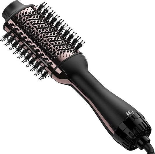 Hair Dryer Brush Blow Dryer Brush in One, Upgraded 4 in 1 Hair Dryer and Styler Volumizer with Negative Ion Anti-frizz Ceramic Titanium Barrel Hot Air Brush Hair Straightener Brush