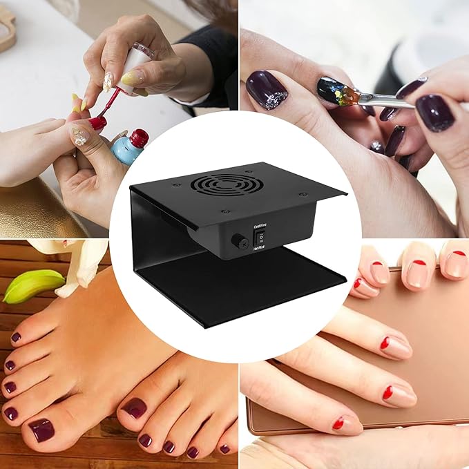 Nail Dryer Fan for Regular Polish 110V 300W Professional Nail Drying Fan with Hot and Cool Air for Hands and Feet Salon Air Nail Dryer Blower Fan for Manicure Salon and Home Use