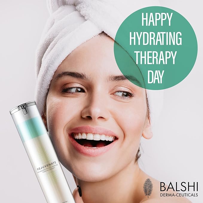 REJUVENATE Growth Factor Cream - Ultimate Hydrating Face Cream Moisturizer, Multi-Peptide Cream w/Collagen Stimulators for Firm, Youthful Skin - Diminish Fine Lines, Wrinkles & Dark Circles, 50ml