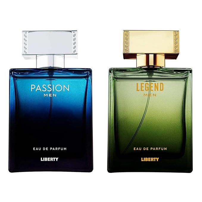 Liberty Luxury Men's Perfume Gift Set - Legend and Passion (100ml/3.4Oz each) Eau De Parfum (EDP), Designed in France, Long Lasting Smell