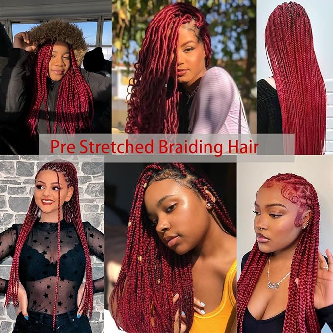 Colors Braiding Hair Pre stretched 28 Inches 3 Bundles Extensions Synthetic Hair Three Color Mix Diy Combinations