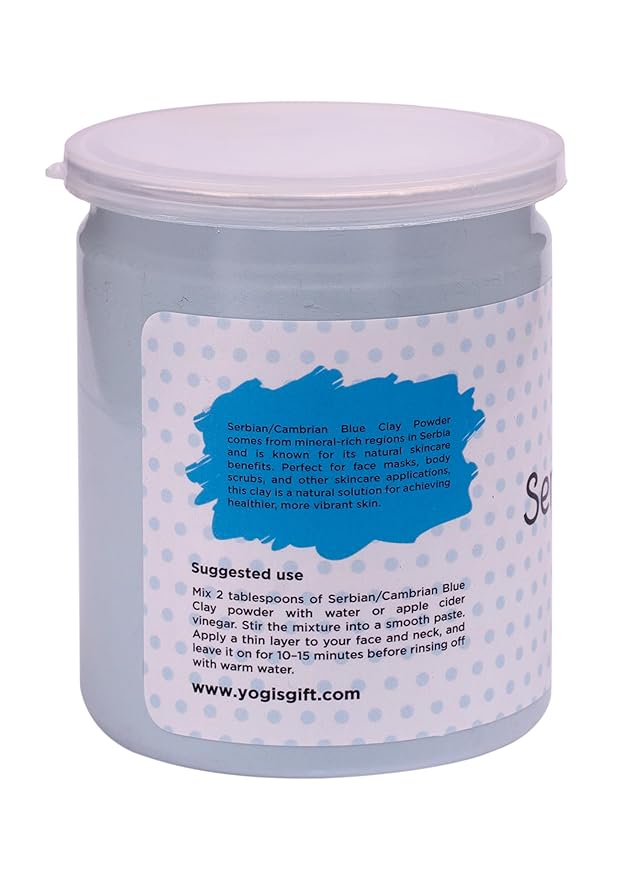 Serbian Blue Clay Powder 8 oz (227g) | 100% Natural Cambrian Clay For Skin & Soap Making | By Yogi's Gift®