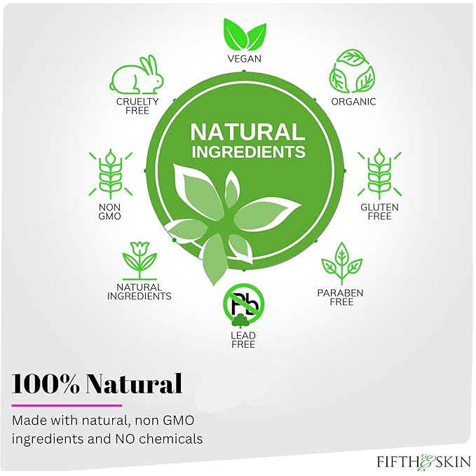 Fifth & Skin NATURLASH Natural Mascara (BROWN) - Hypoallergenic for Sensitive Eyes – Vegan, Cruelty, Gluten & Paraben Free - Nourish, Lengthen & Thicken Lashes