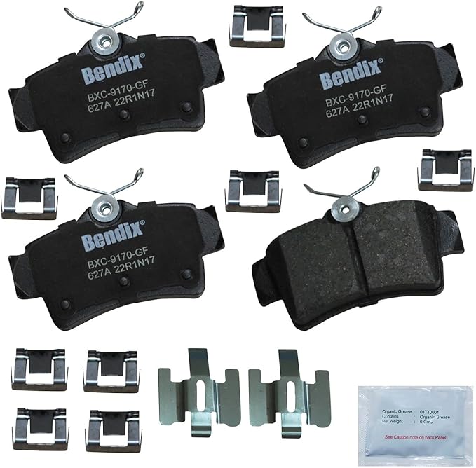 Bendix Priority1 CFC627A Ceramic Rear Brake Pads for Ford Mustang 2001-1994, Mustang 2004-2003