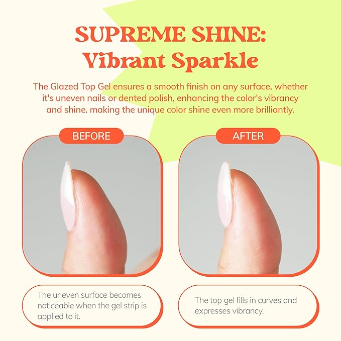 Essentials Bundle - Semi Cured Gel Nail Strips (Hey, You're My Star) + Top Gel [2 Pack]