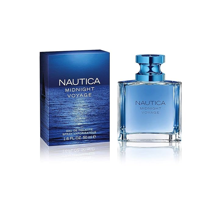 Nautica Midnight Voyage Eau de Toilette 1.6 fl oz (Pack of 1), Notes of Pink Pepper, Amber, and Mint, Men's Fragrance, Long Lasting, Everyday Fragrance, Travel Size
