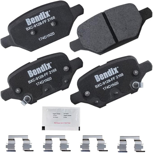Bendix Priority1 CFC2168 Ceramic Rear Brake Pads for Buick Encore 2022-2018, Chevrolet Trax 2022-2018