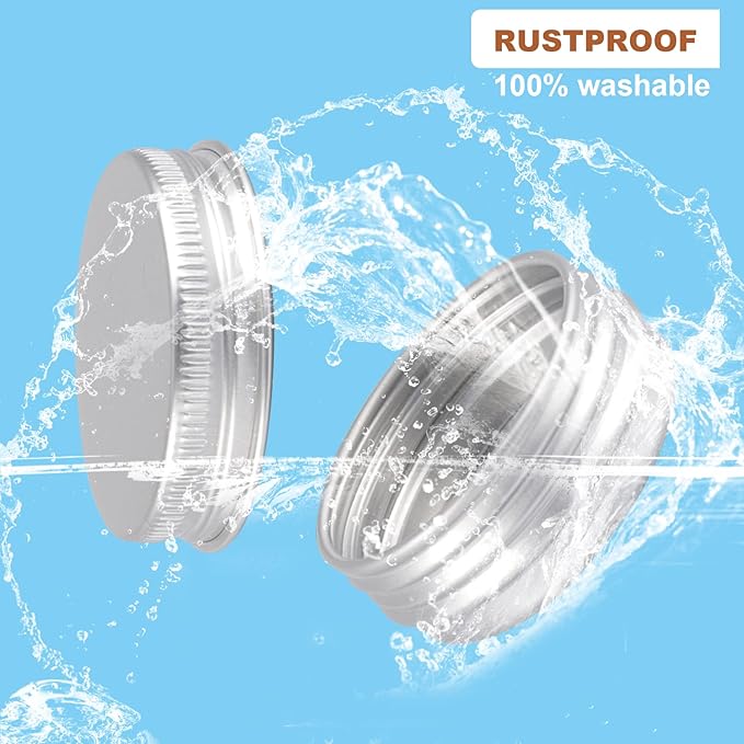 234 Pack Round Cans with Screw Lid 1/2 OZ Aluminum Metal Tins,for DIY homemade lotion bars, salves, and candles, Balms, Spices, Beard Balm, Crafts with 6 Markers 8 Sheets Label Stickers