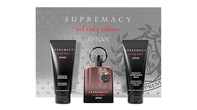 Afnan Gift Set Supremacy Not Only Intense Perfume Gift Set For Men – Eau De Parfum (3.4 Oz), After Shave (5 Oz), Shower Gel (5 Oz)
