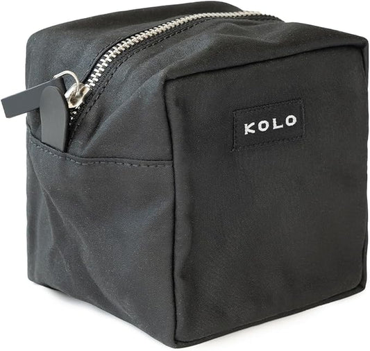 Kolo Parker Medium Weatherproof Toiletry Case, Cable Bag, Travel Pouch, Black