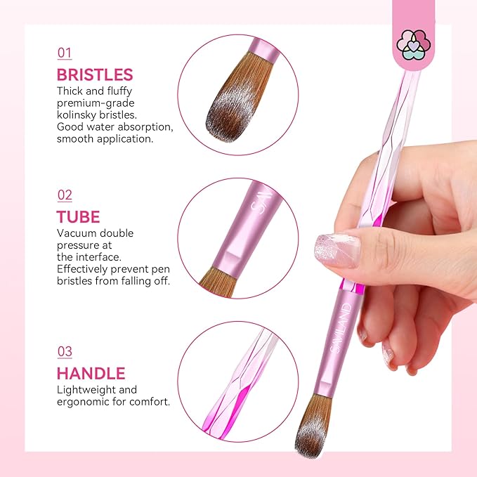 Saviland Acrylic Nail Kit with Nail Drill & 5pcs Acrylic Nail Brush Set