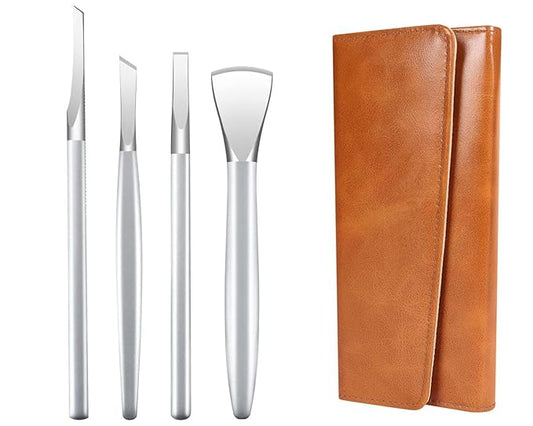 Ingrown Toenail Removal Kit, Pedicure Tools Kit Professional Knife Set Stainless Steel Ingrown Toenail Tool Foot Care Tools Nail Cuticle Remover (4 Pcs Set)