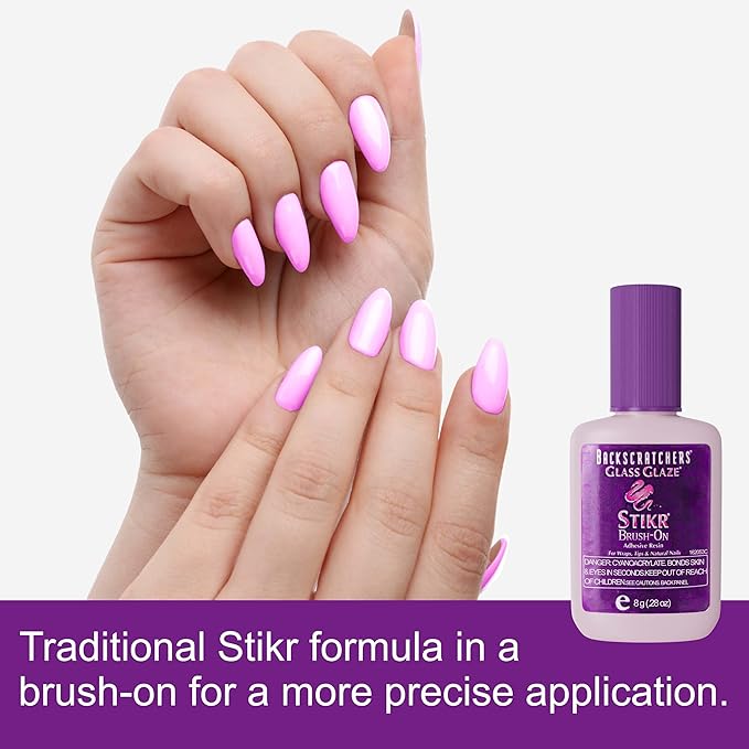 Backscratchers Extreme Glass Glaze Stikr Brush-On, 0.28 Fluid Ounce