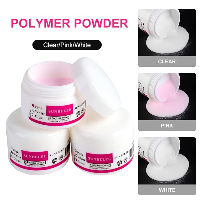 Nail Kit Set Professional Acrylic with Everything, 12 Glitter Acrylic Powder Kit Nails Art Tips Decoration, DIY Nail Art Tool and Supplies for Beginners