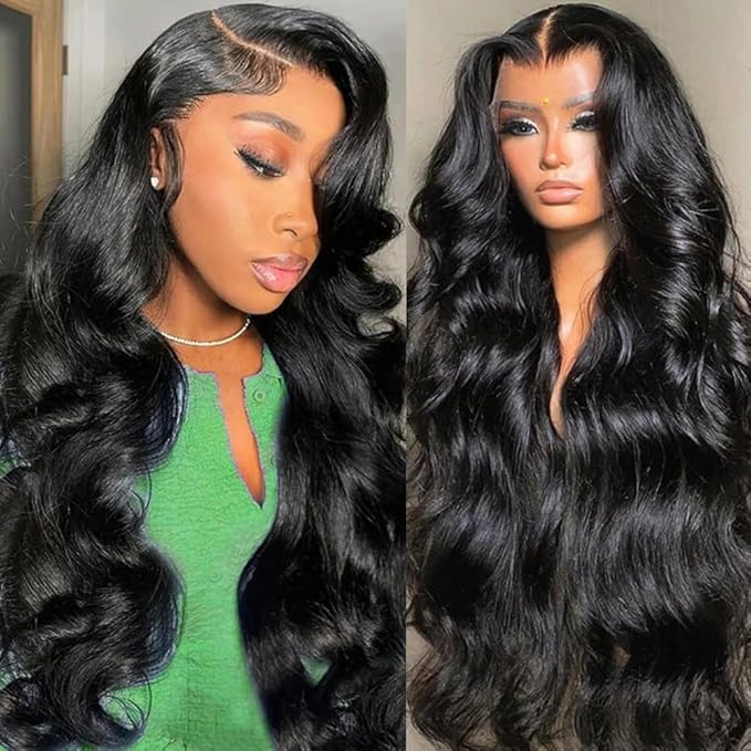 26 Inch 13x6 HD Lace Front Wigs Human Hair Body Wave Lace Front Wigs Human Hair Pre Plucked 200% Density Transparent Lace Frontal Wigs Human Hair Lace Front Wigs Baby Hair Wig for Women
