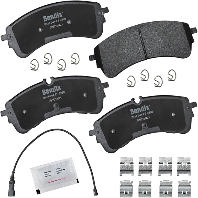 Bendix Priority1 CFM2280 Semi-Metallic Rear Brake Pads for Ford E-Transit 2023-2022, Transit 2020, Transit-150 2023-2020, Transit-250 2023-2020, Transit-350 2023-2020, Transit-350 HD 2023-2021